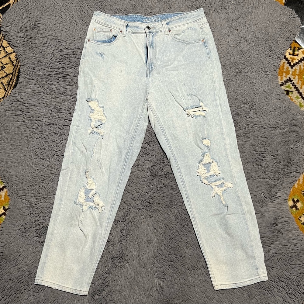 Light Wash Distressed Jeans